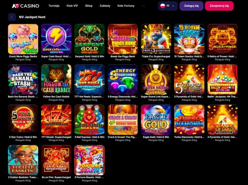NV Jackpot Hunt i turnieje sieciowe